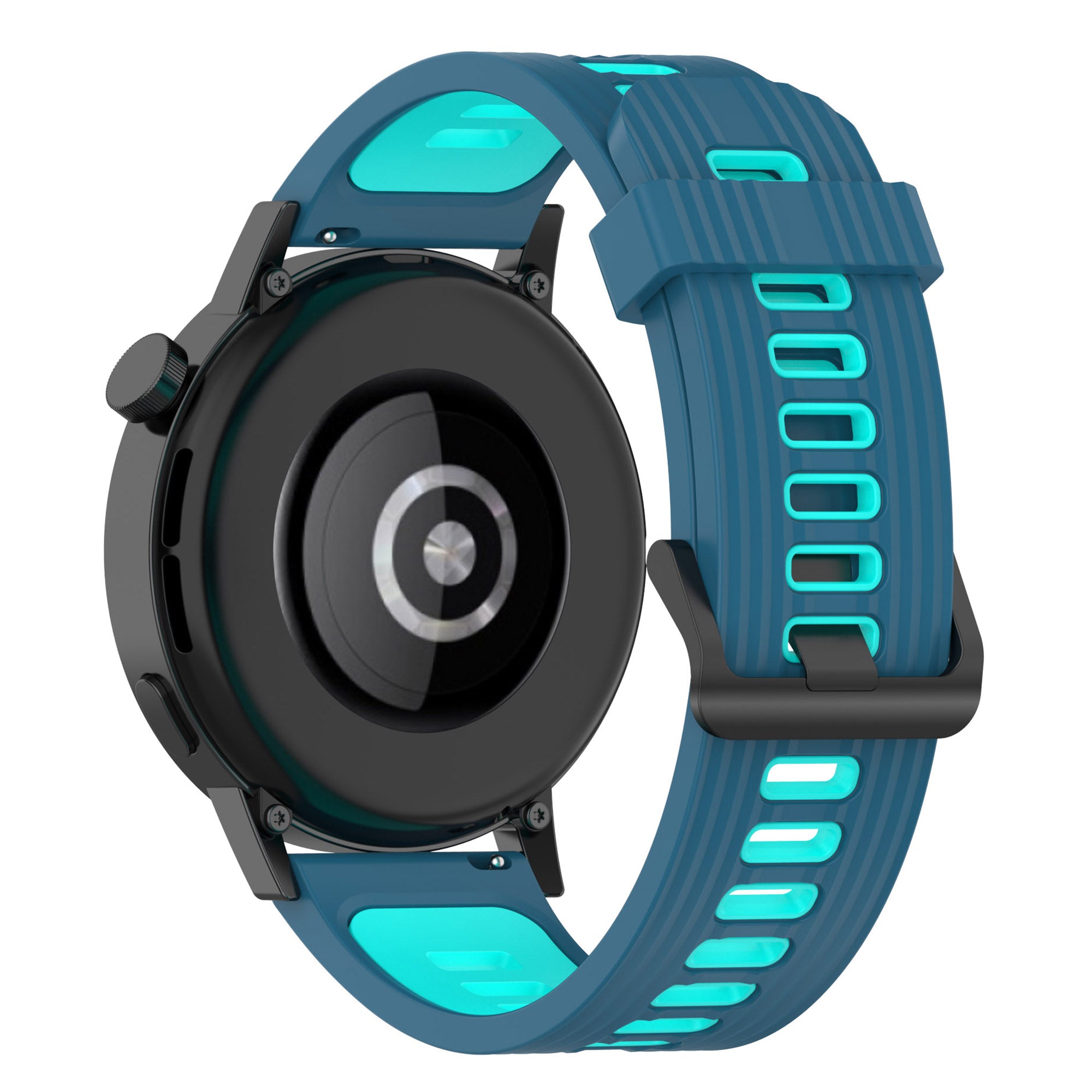 20mm Stripes Design Bi-color Silicone Soft Watch Band Adjustable Wrist Strap for Huawei Watch GT3 42mm Samsung Galaxy Watch4 40mm 44mm 20mm Stripes Design Bi-color Silicone Soft Watch Band Adjustable Wrist Strap for Huawei Watch GT3 42mm Samsung Galaxy Watch4 40mm 44mm